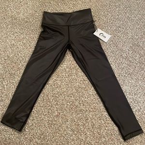 Black Metallic Light n Tight Hi-Rise